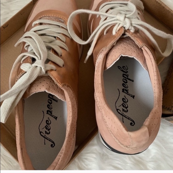 NIB Free People sneakers in rose gold 8 - Picture 2 of 6
